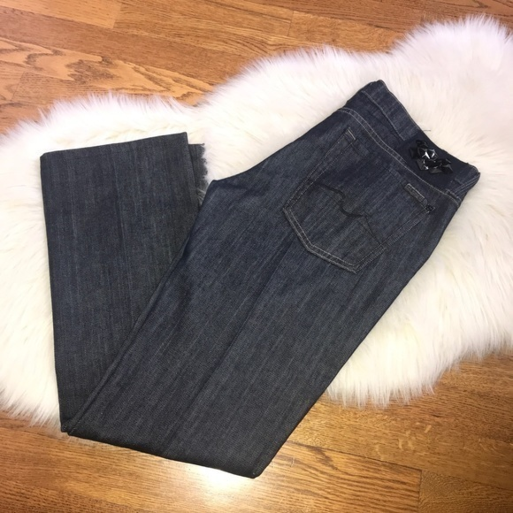 7 for all mankind straight‎ leg dark wash denim 32